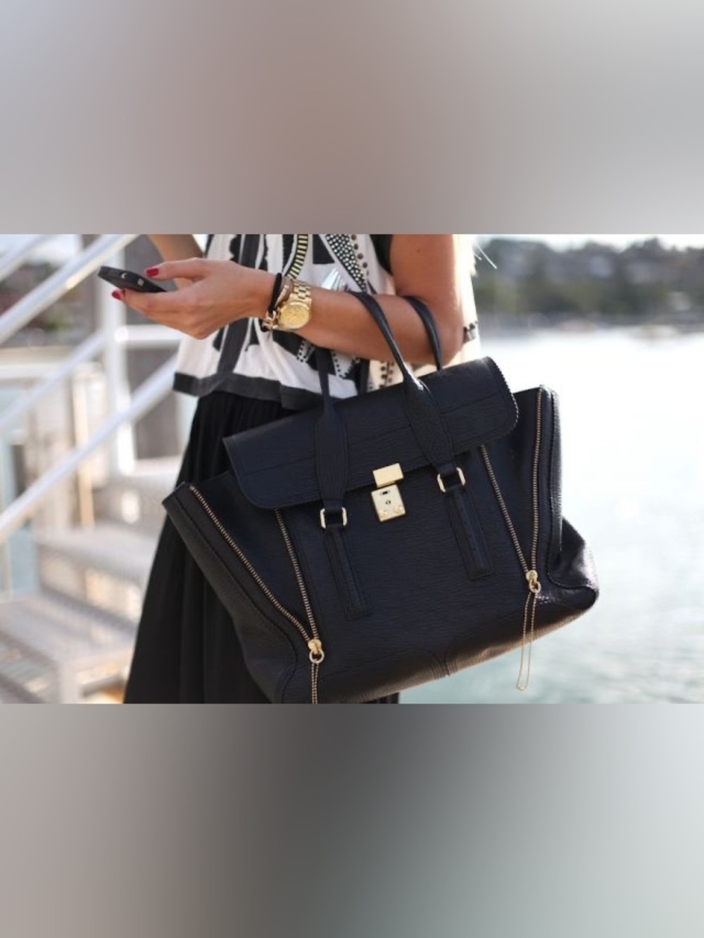 Phillip Lim Black Leather Bag - Picture 8 of 8